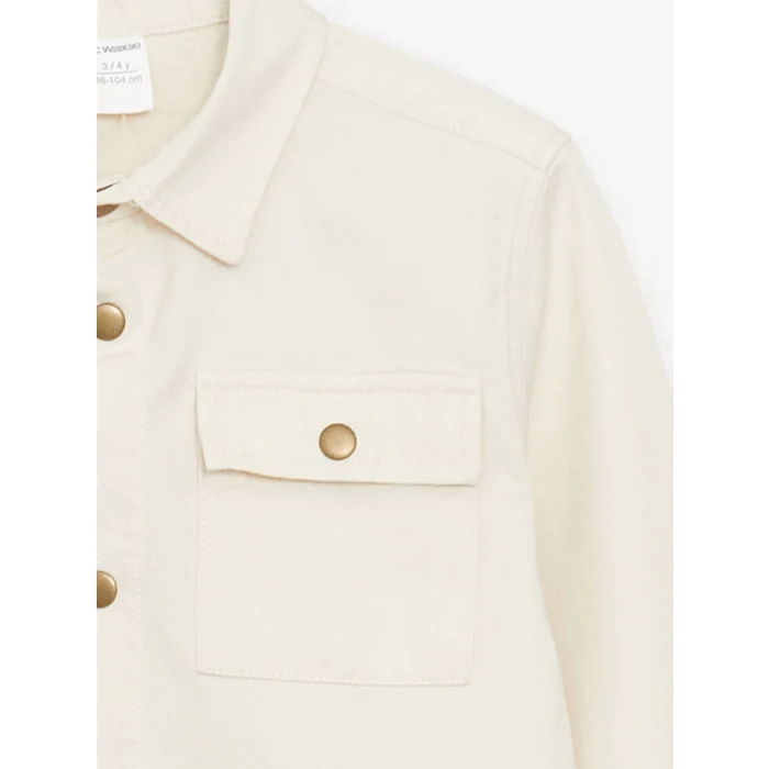 LCW Kids YEŞİL Uzun Kollu Basic Erkek Bebek Gömlek