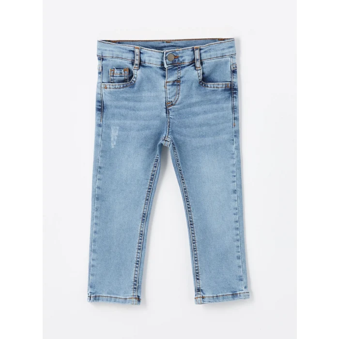 LCW Kids İNDİGO Beli Ayarlanabilir Erkek Bebek Jean Pantolon
