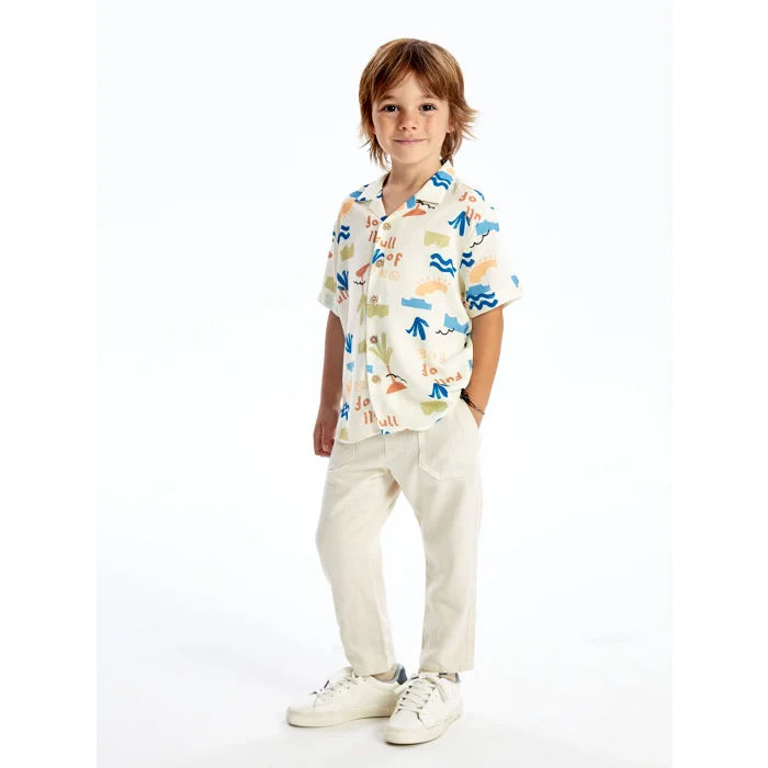 LCW Kids BEJ Beli Lastikli Erkek Bebek Kargo Pantolon