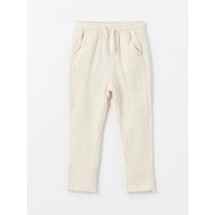 LCW Kids BEJ Beli Lastikli Erkek Bebek Pantolon