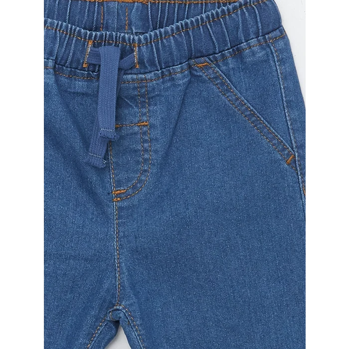 LCW Kids İNDİGO Beli Lastikli Basic Erkek Bebek Jean Pantolon
