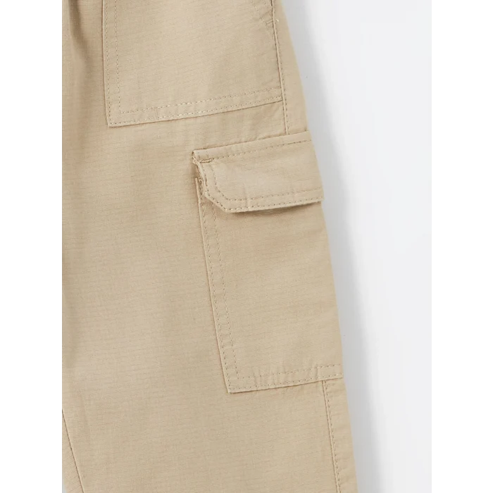 LCW Kids BEJ Beli Lastikli Basic Erkek Bebek Kargo Pantolon