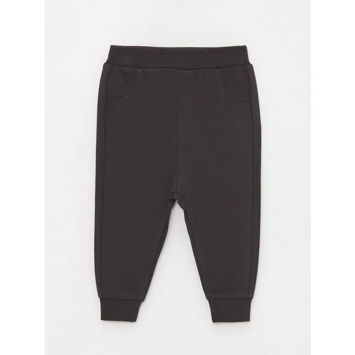 LCW baby YEŞİL Bisiklet Yaka Baskılı Erkek Bebek Sweatshirt ve Eşofman Alt 2li