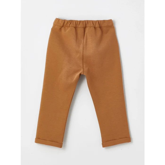 LCW Kids EKRU Polo Yaka Kısa Kollu Erkek Bebek Tişört ve Pantolon 2li Takım