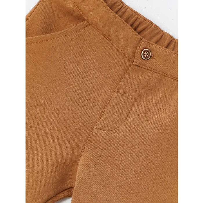 LCW Kids EKRU Polo Yaka Kısa Kollu Erkek Bebek Tişört ve Pantolon 2li Takım