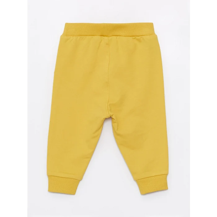 LCW baby BEJ Bisiklet Yaka Uzun Kollu Baskılı Erkek Bebek Sweatshirt ve Eşofman Altı 2li Takım