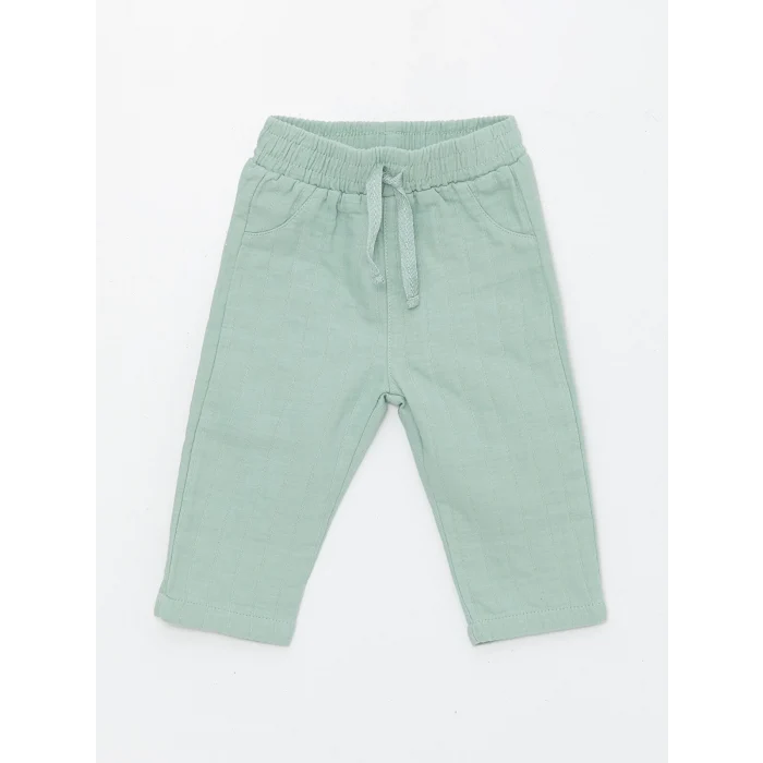 LCW baby EKRU Gömlek Yaka Baskılı Erkek Bebek Tişört ve Pantolon 2li Takım