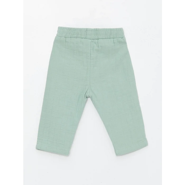 LCW baby EKRU Gömlek Yaka Baskılı Erkek Bebek Tişört ve Pantolon 2li Takım