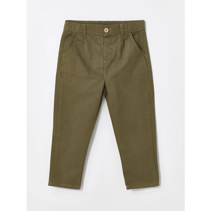 LCW Kids BEYAZ Baskılı Uzun Kollu Erkek Bebek Gömlek ve Pantolon 2li Takım