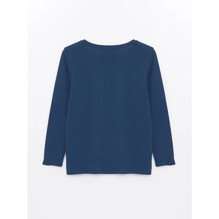 LCW Grace İNDİGO Bisiklet Yaka Nakışlı Kadın Bluz