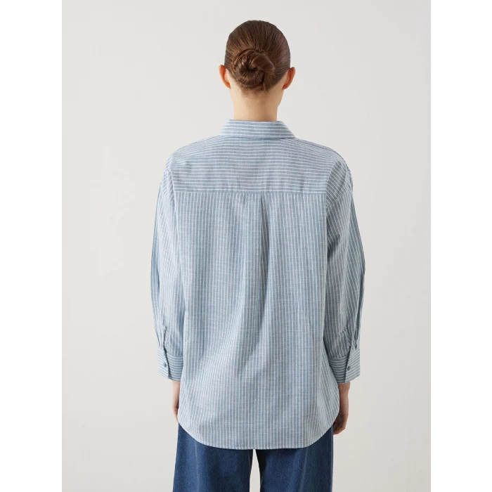 LCW Modest YEŞİL Çiçekli Oversize Kadın Gömlek Tunik