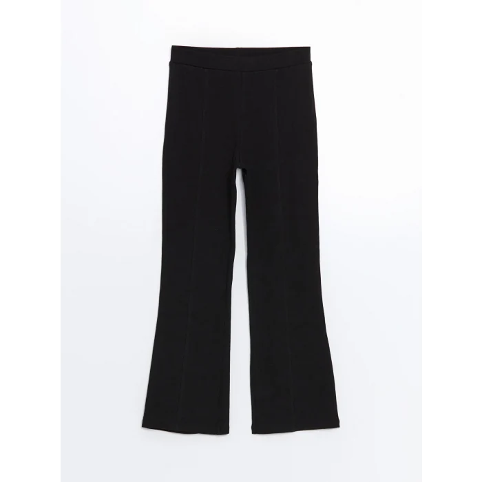 LCW Kids SİYAH Beli Lastikli Kız Çocuk İspanyol Paça Tayt