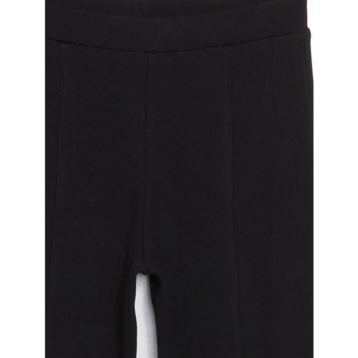 LCW Kids SİYAH Beli Lastikli Kız Çocuk İspanyol Paça Tayt