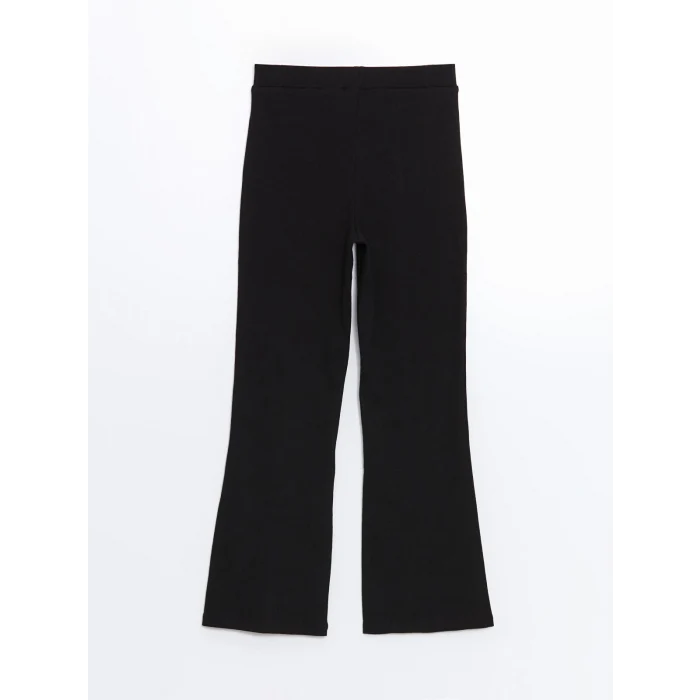 LCW Kids SİYAH Beli Lastikli Kız Çocuk İspanyol Paça Tayt