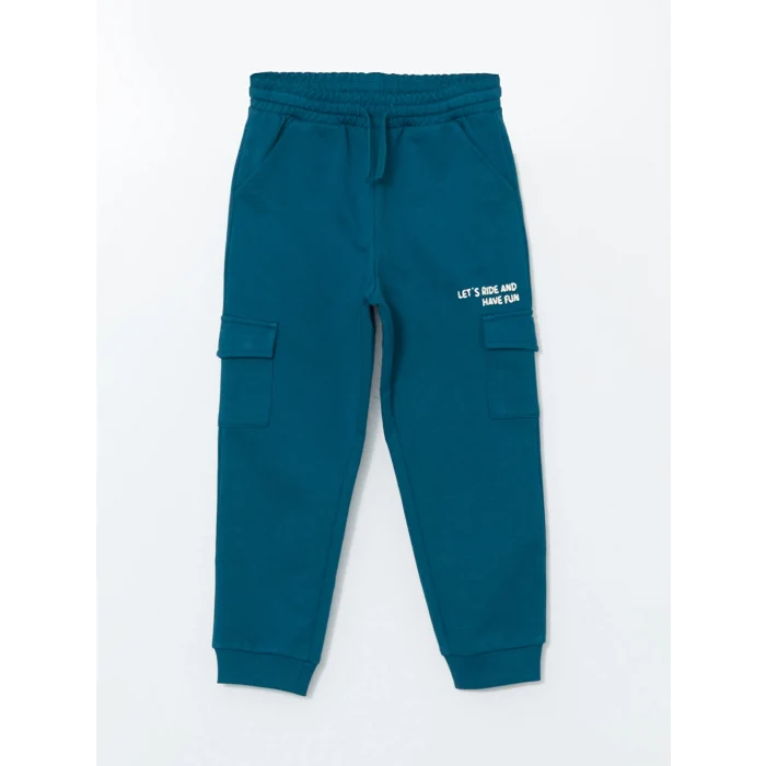 LCW Kids PETROL Beli Lastikli Erkek Çocuk Jogger Eşofman Alt