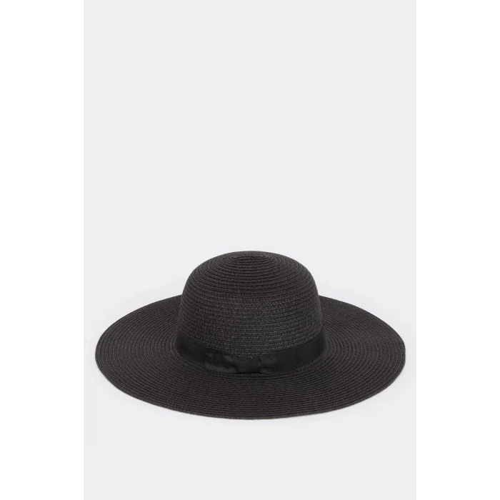 Defacto M8818 Siyah Kadın Hasır Şapka