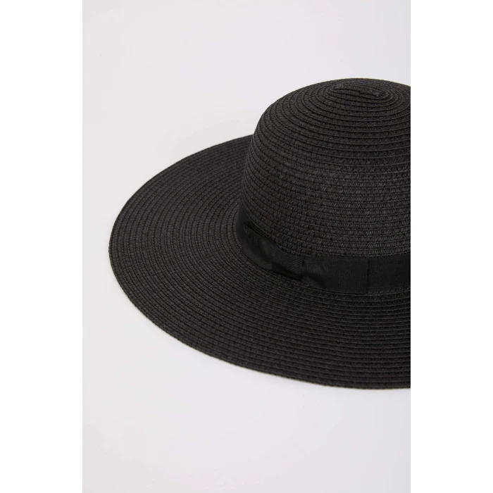 Defacto M8818 Siyah Kadın Hasır Şapka