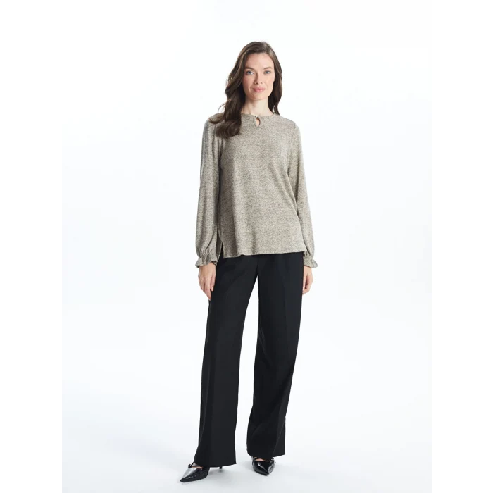 LCW Grace BEJ Bisiklet Yaka Kadın Bluz