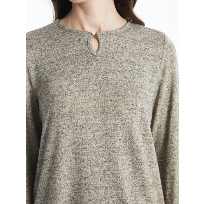 LCW Grace BEJ Bisiklet Yaka Kadın Bluz