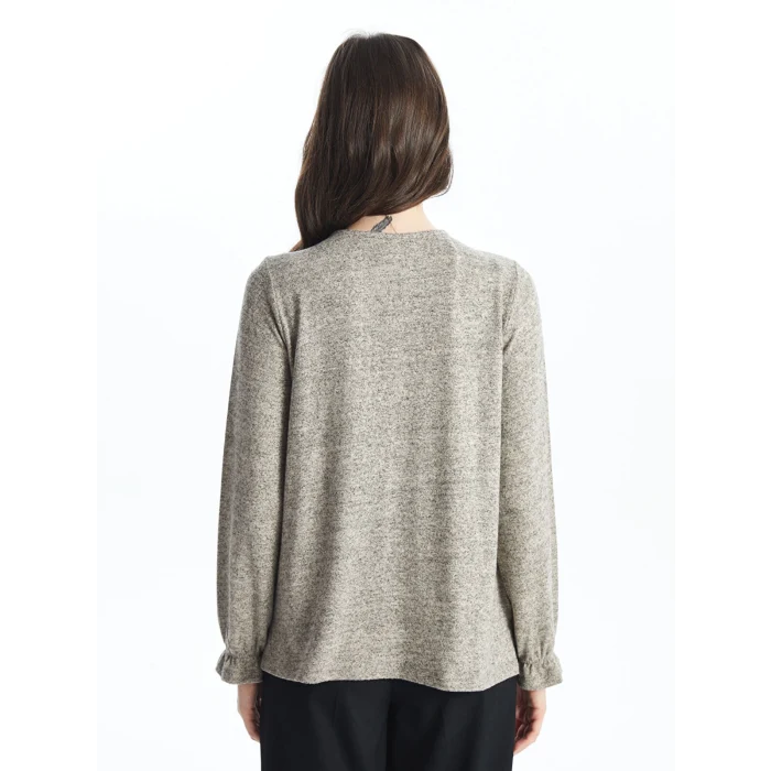 LCW Grace BEJ Bisiklet Yaka Kadın Bluz