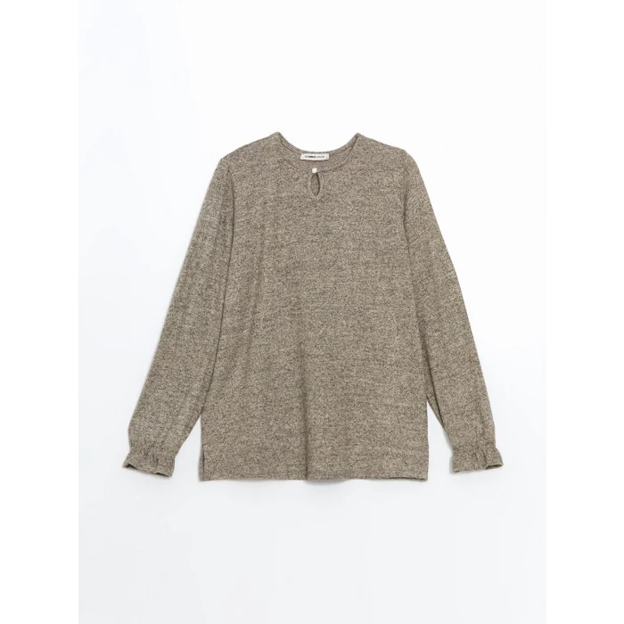 LCW Grace BEJ Bisiklet Yaka Kadın Bluz