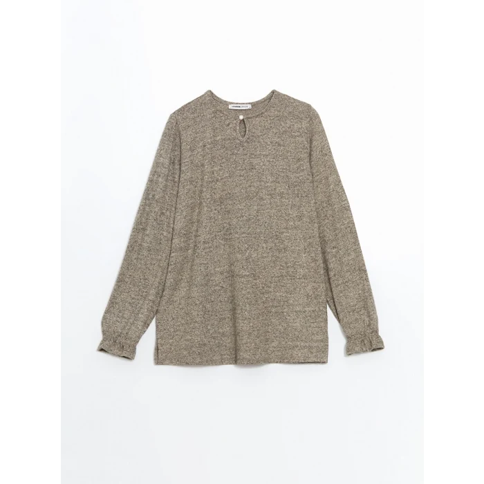 LCW Grace BEJ Bisiklet Yaka Kadın Bluz