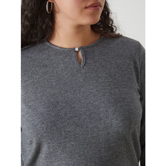 LCW Grace ANTRASİT Bisiklet Yaka Kadın Bluz