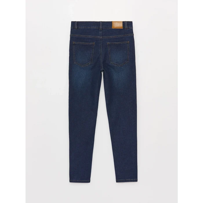 LCW Kids İNDİGO Beli Ayarlanabilir Lastikli Erkek Çocuk Jean Pantolon