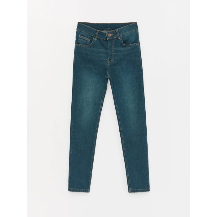 LCW Kids İNDİGO Beli Ayarlanabilir Lastikli Erkek Çocuk Jean Pantolon