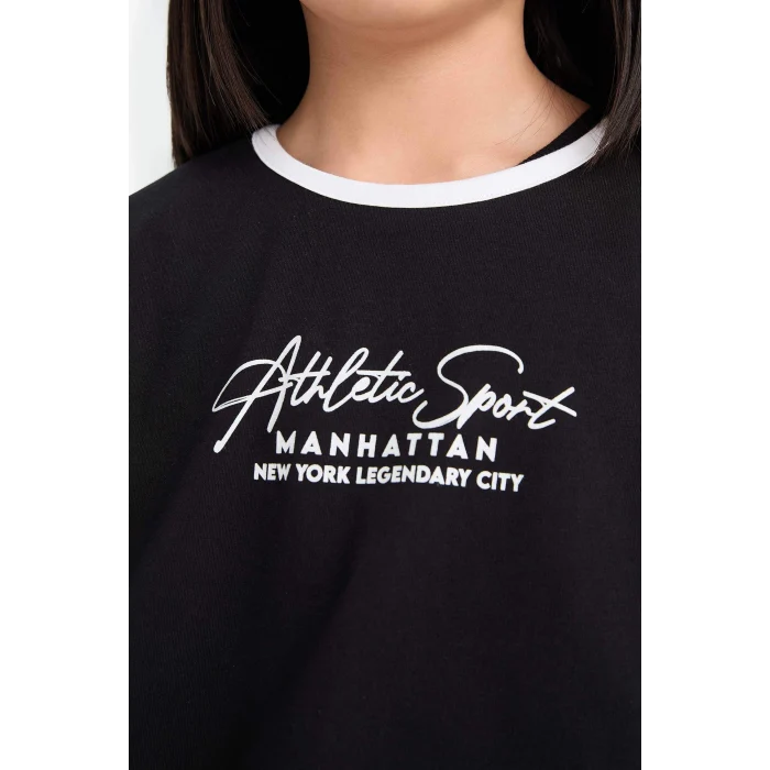 Defacto D2339 Siyah Fitilli Kaşkorse Elbise