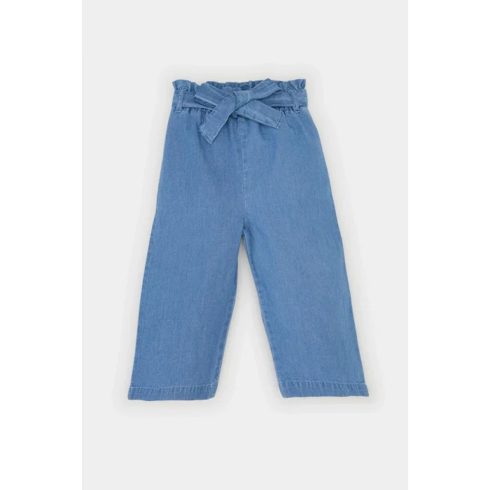 Defacto E2911 Mavi Kız Bebek Paperbag Düz Paça Jean Pantolon
