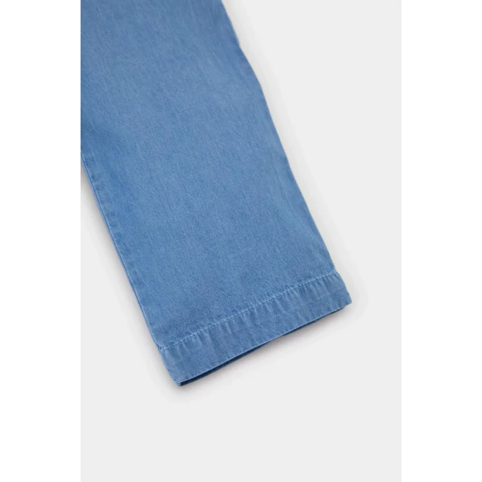 Defacto E2911 Mavi Kız Bebek Paperbag Düz Paça Jean Pantolon