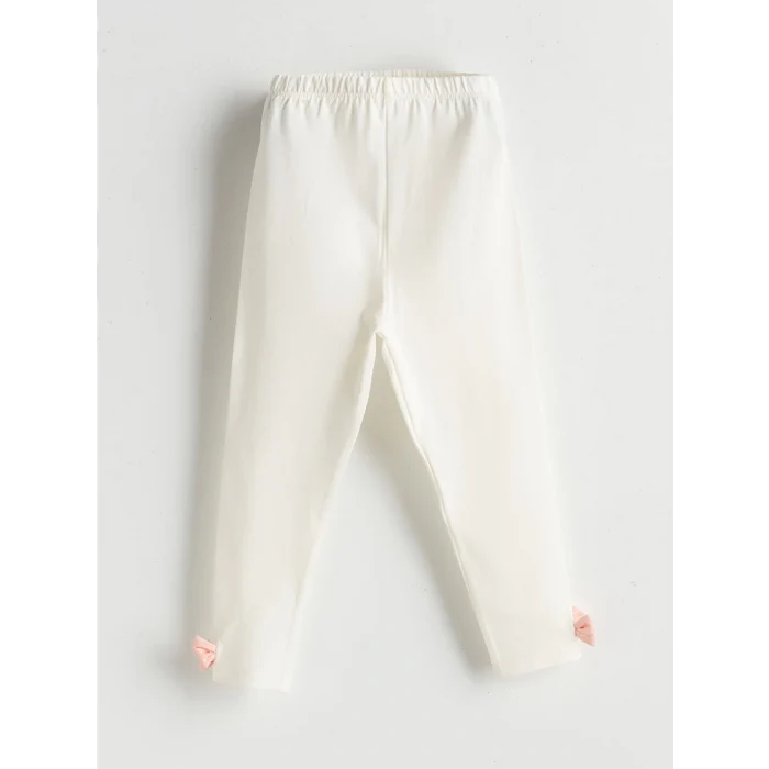 LCW baby PEMBE Bebe Yaka Nakışlı Kız Bebek Bluz ve Tayt 2li