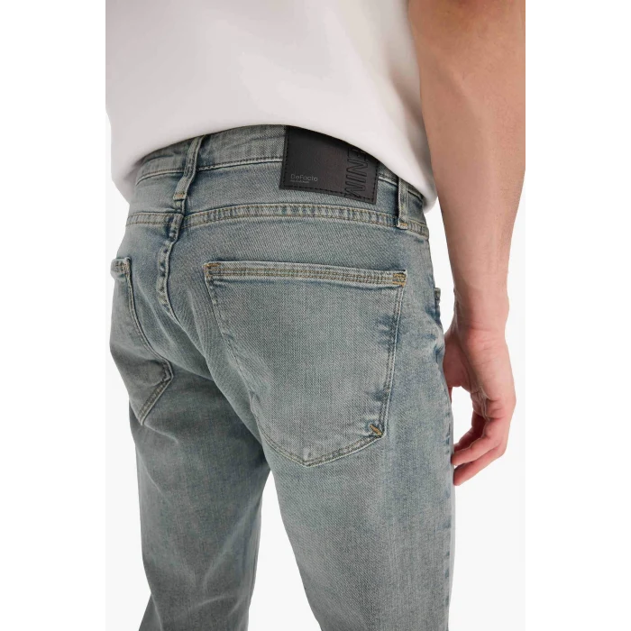 Defacto E8203 Yeşil Sergio Regular Fit Normal Kalıp Normal Bel Boru Paça Jean Pantolon