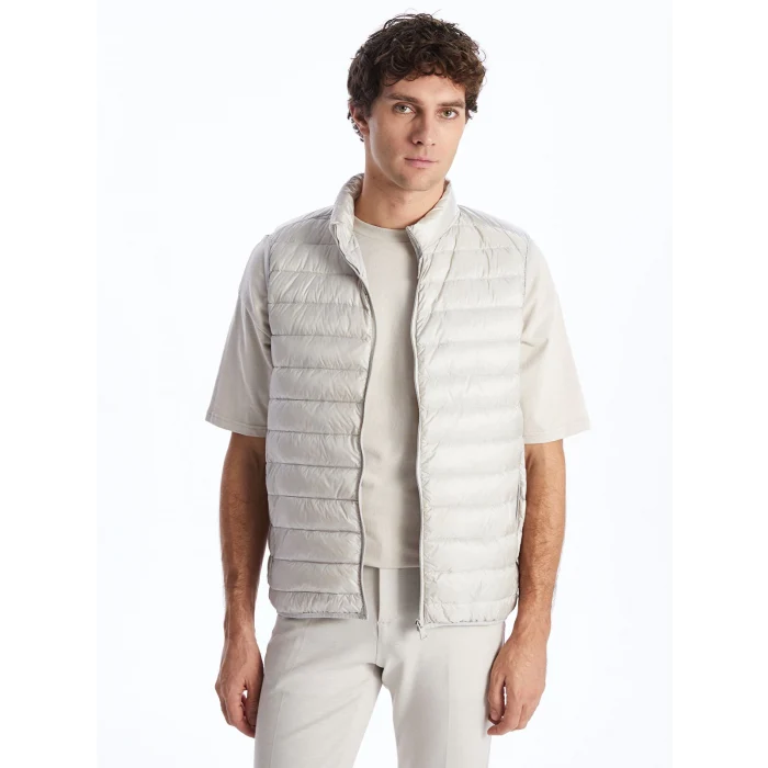 SOUTHBLUE Gri Standart Kalıp Dik Yaka Erkek Şişme Yelek