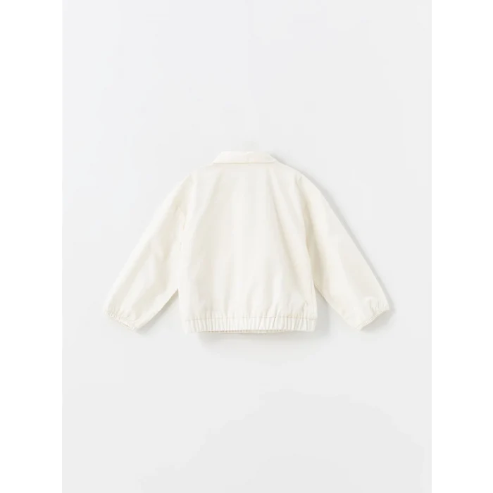 LCW Kids Ekru Uzun Kollu Basic Kız Çocuk Gömlek