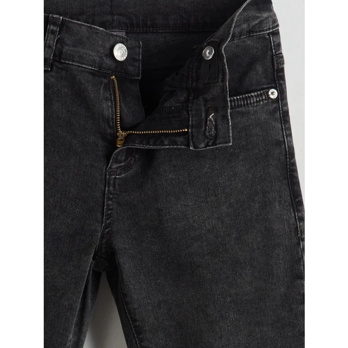 LCW Kids Antrasit Beli Ayarlanabilir Lastikli Erkek Çocuk Jean Pantolon