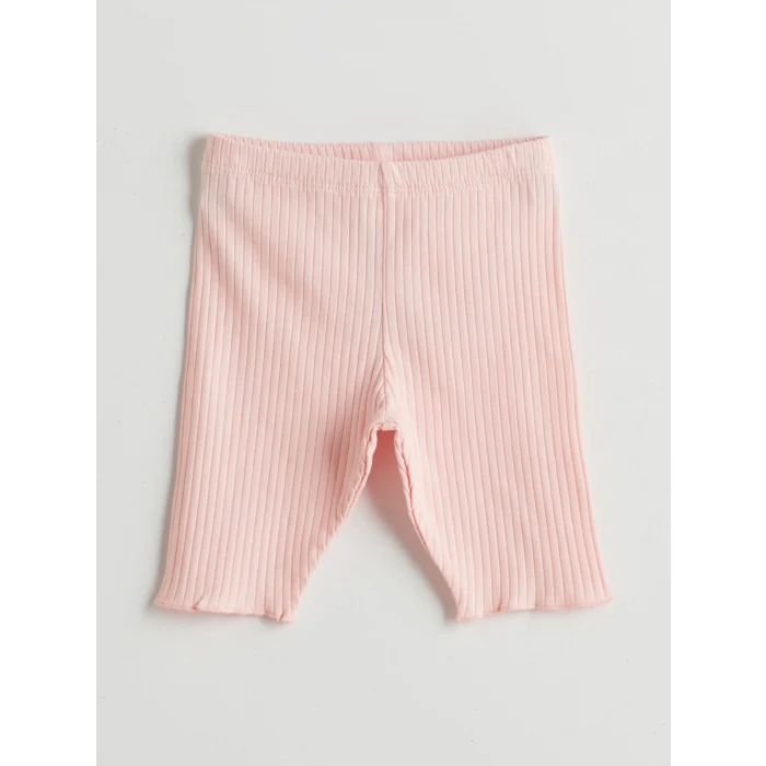 LCW baby Pembe Bisiklet Yaka Kız Bebek Bluz ve Tayt 2li