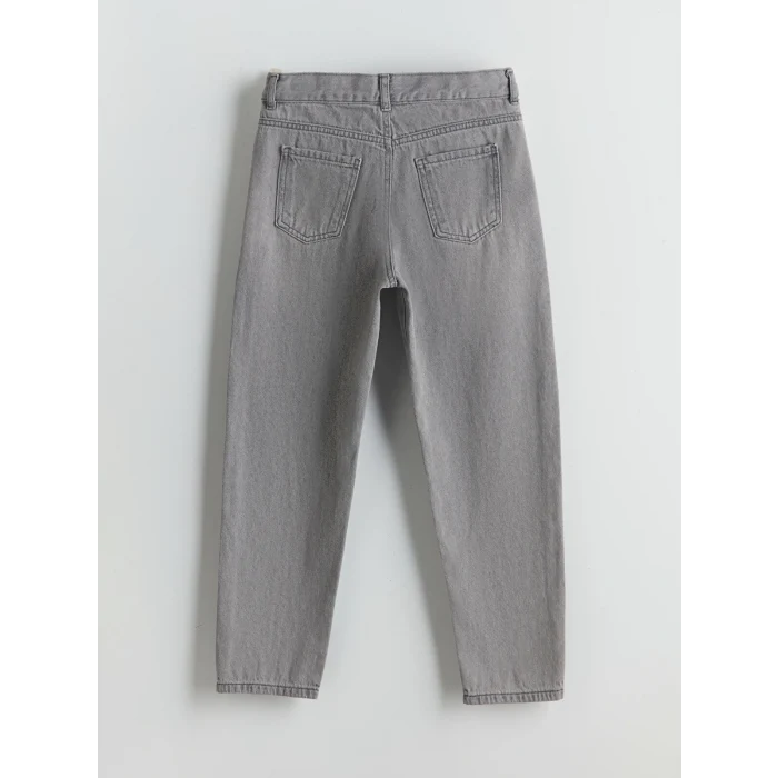 LCW Kids Gri Beli Ayarlanabilir Lastikli Erkek Çocuk Jean Pantolon