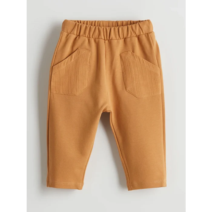 LCW baby Bej Baskılı Erkek Bebek Tişört ve Pantolon 2li