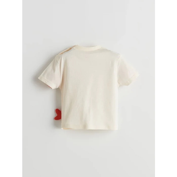 LCW baby Bej Baskılı Erkek Bebek Tişört ve Pantolon 2li