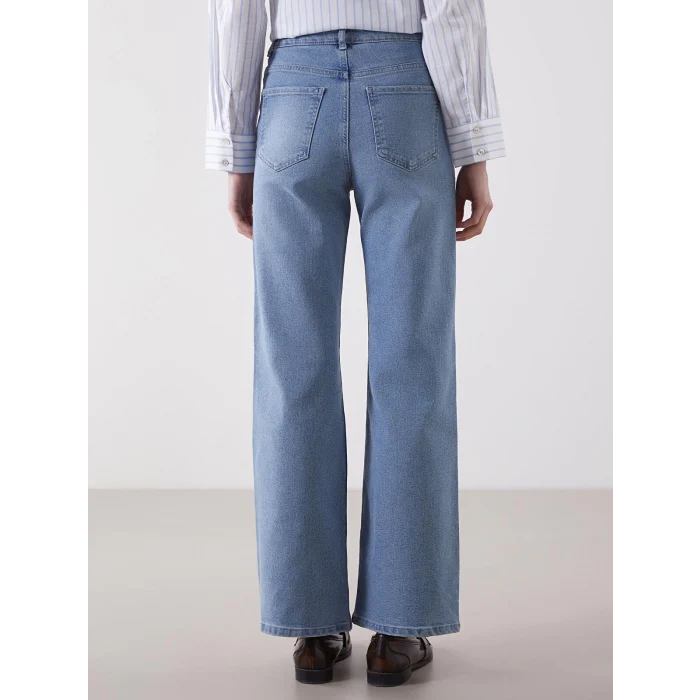 LCW Jeans Indigo Wideleg Kadın Jean Pantolon