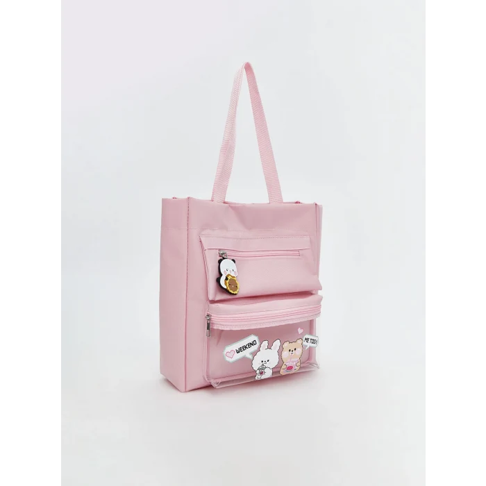 LCW ACCESSORIES Pembe Ayıcık Baskılı Kız Çocuk Omuz Çantası