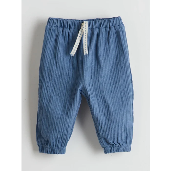 LCW baby Ekru Düğmeli Erkek Bebek Tişört ve Pantolon 2li