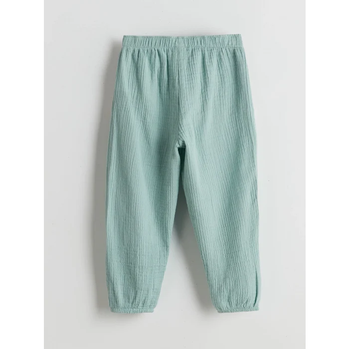 LCW Kids Yeşil Bebe Yaka Kız Çocuk Gömlek ve Pantolon 2li