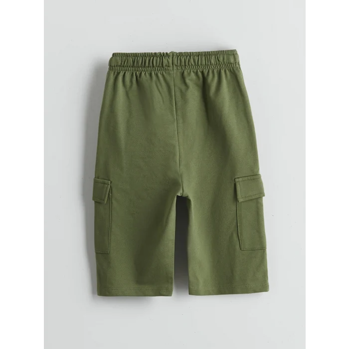 LCW Kids Bej Baskılı Erkek Çocuk Gömlek ve Şort 2li