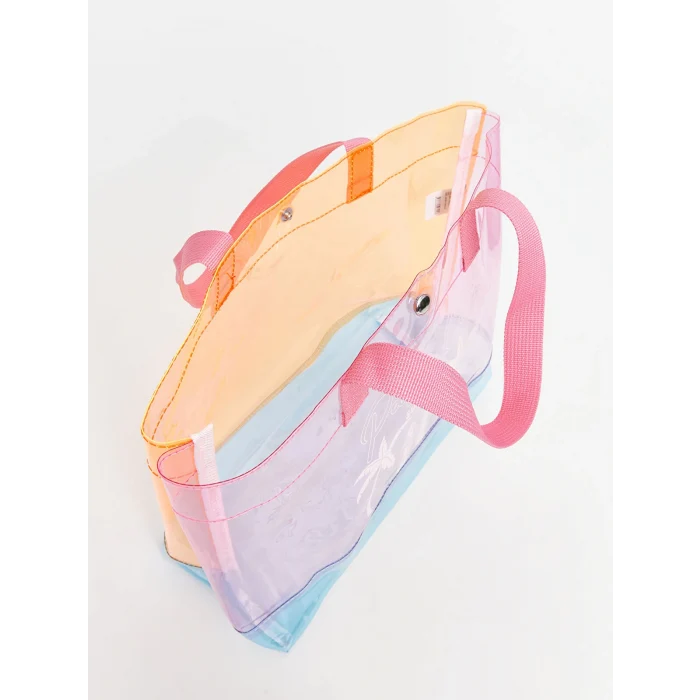 LCW ACCESSORIES Turuncu Baskılı Kız Çocuk Plaj Çantası