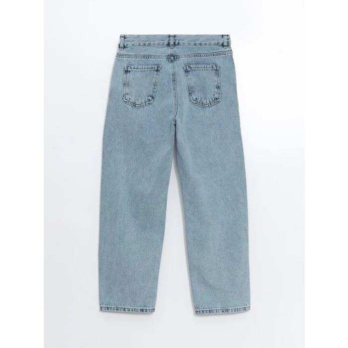 LCW Kids Indigo Beli Ayarlanabilir Lastikli Erkek Çocuk Jean Pantolon