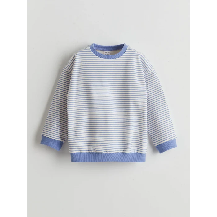 LCW baby Mor Çizgili Kız Bebek Sweatshirt ve Tayt 2li