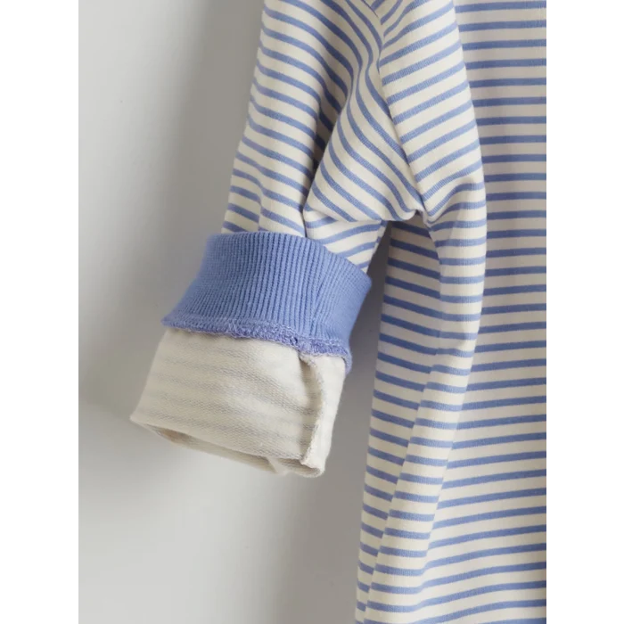 LCW baby Mor Çizgili Kız Bebek Sweatshirt ve Tayt 2li